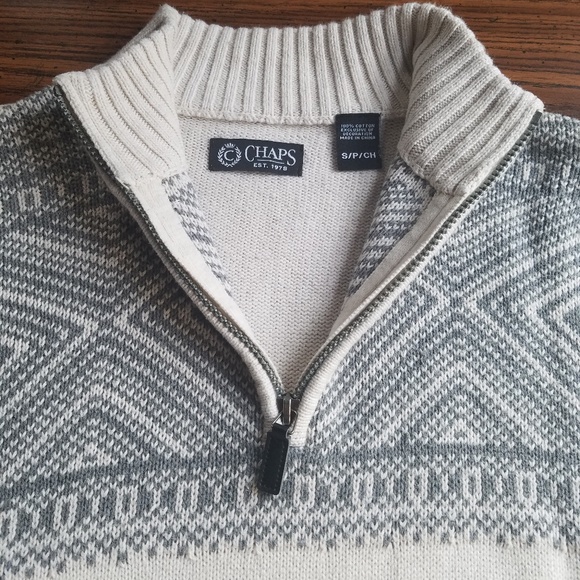 Y2K Chaps 1/4 Zip Casual Sweater - Picture 5 of 6